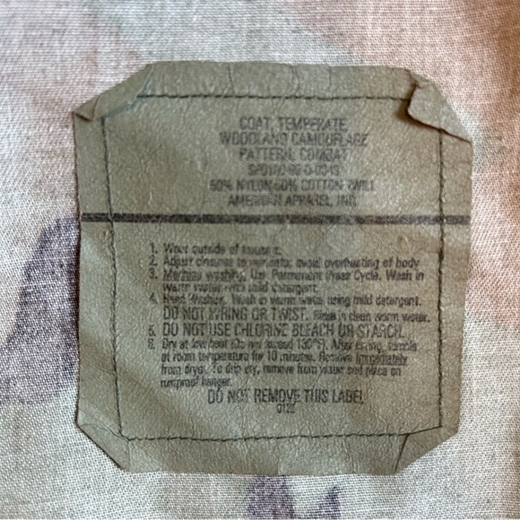 American Apparel Woodland Camouflage US Air Combat Command W/ Patches Size M - Picture 7 of 11